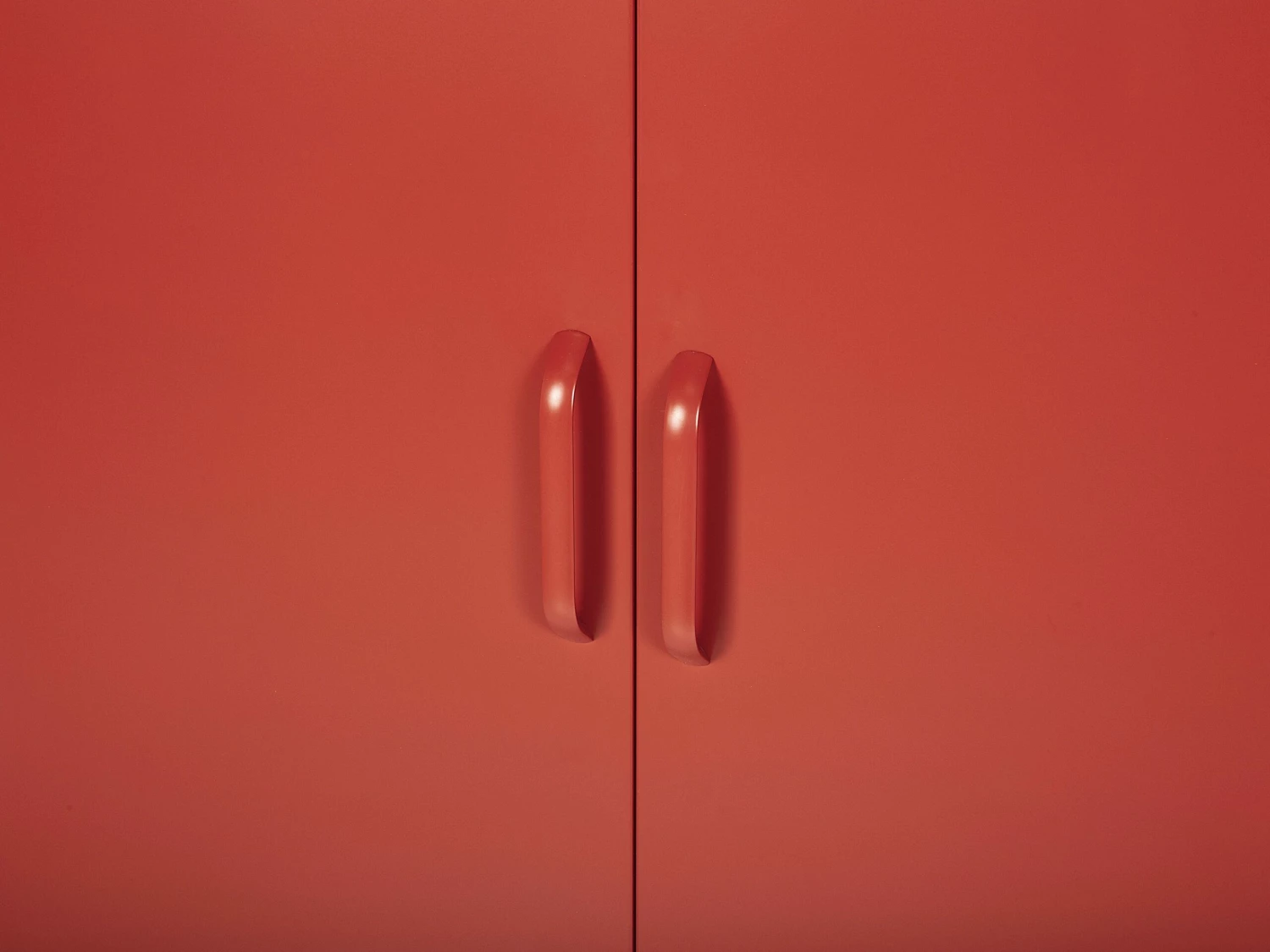 Garderobenschrank Stahl Rot Matt 4 Fächer VARNA – Bild 7