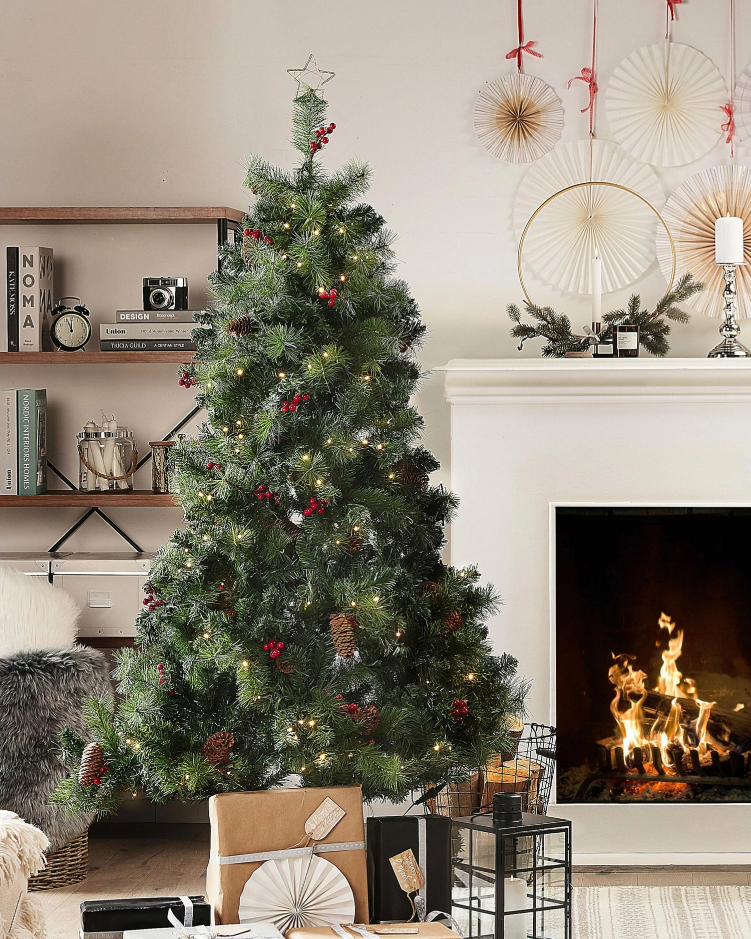 Schaukelsessel Polsterbezug Hellbeige ARRIE – Bild 5