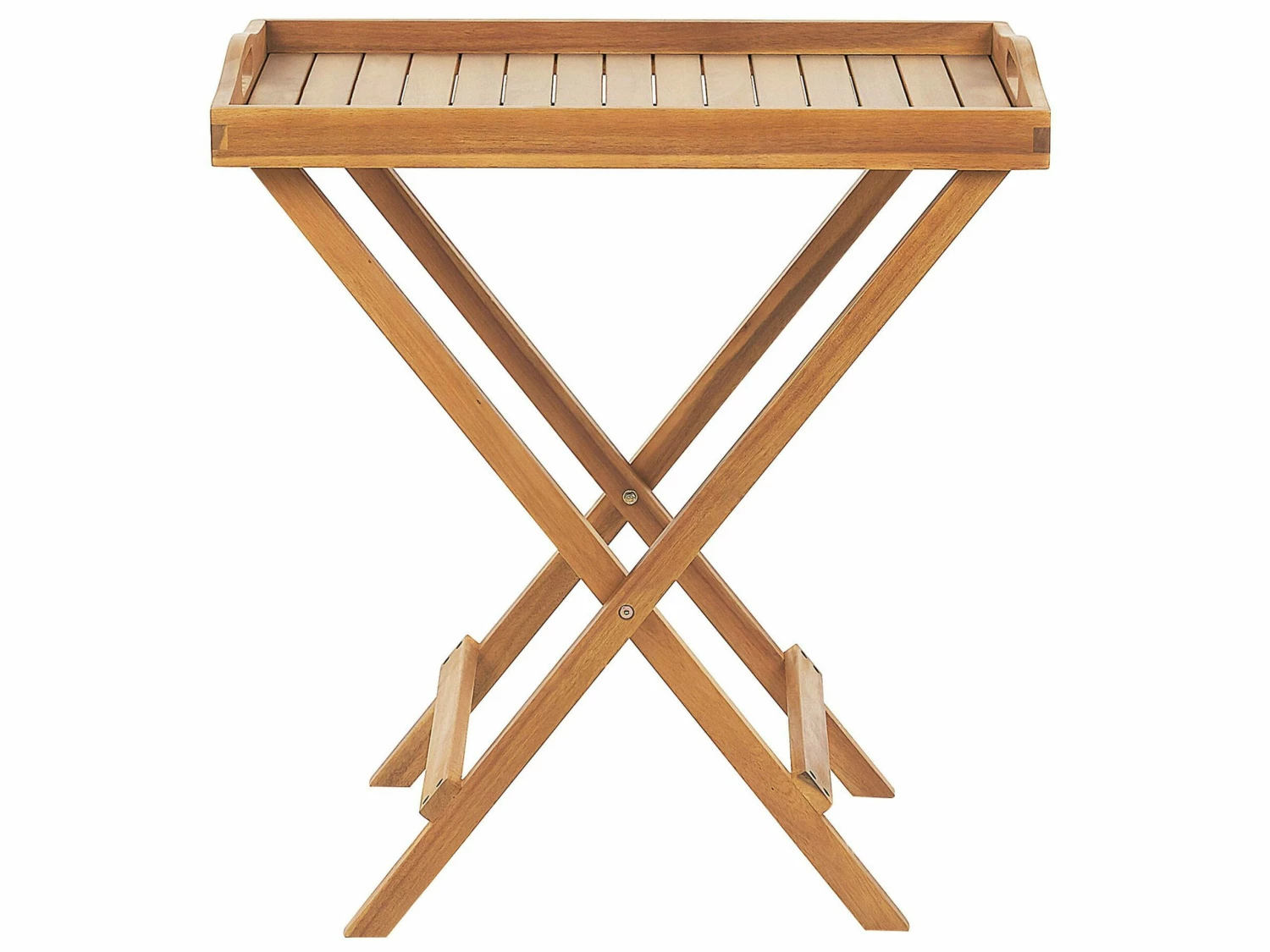 Garten Beistelltisch Akazienholz Hellbraun Klappbar JAVA – Bild 5