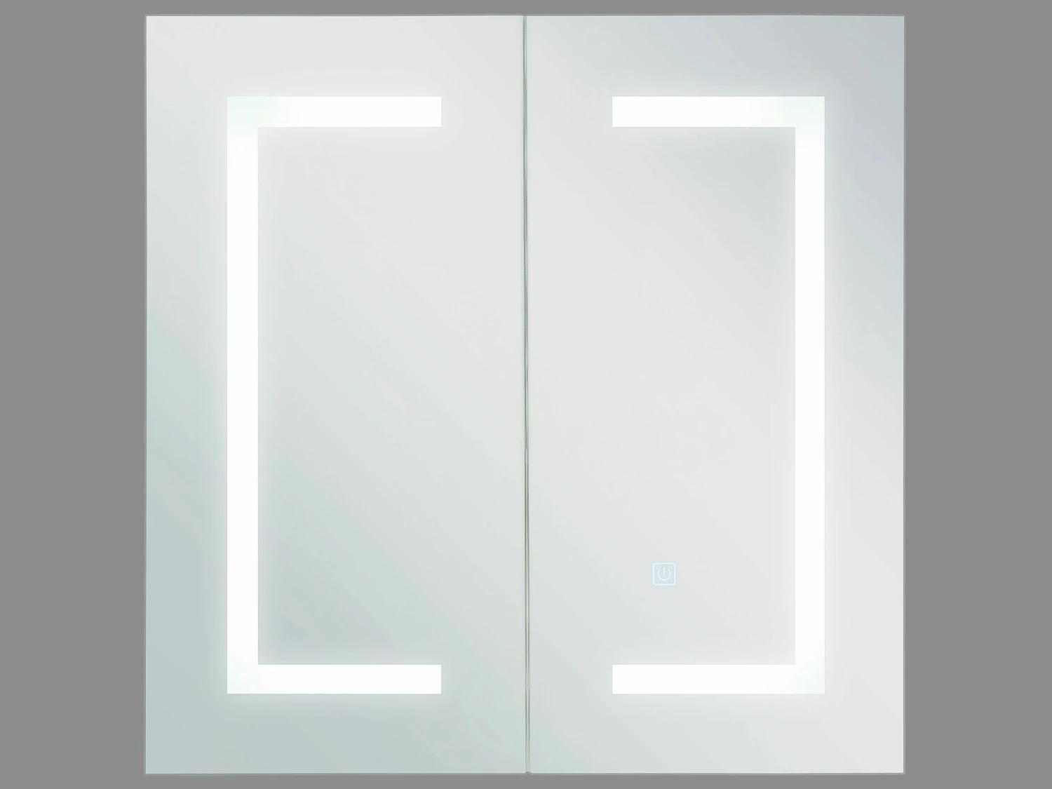 Bad Spiegelschrank Weiß / Silber Mit LED-Beleuchtung 60 X 60 Cm MAZARREDO – Bild 6