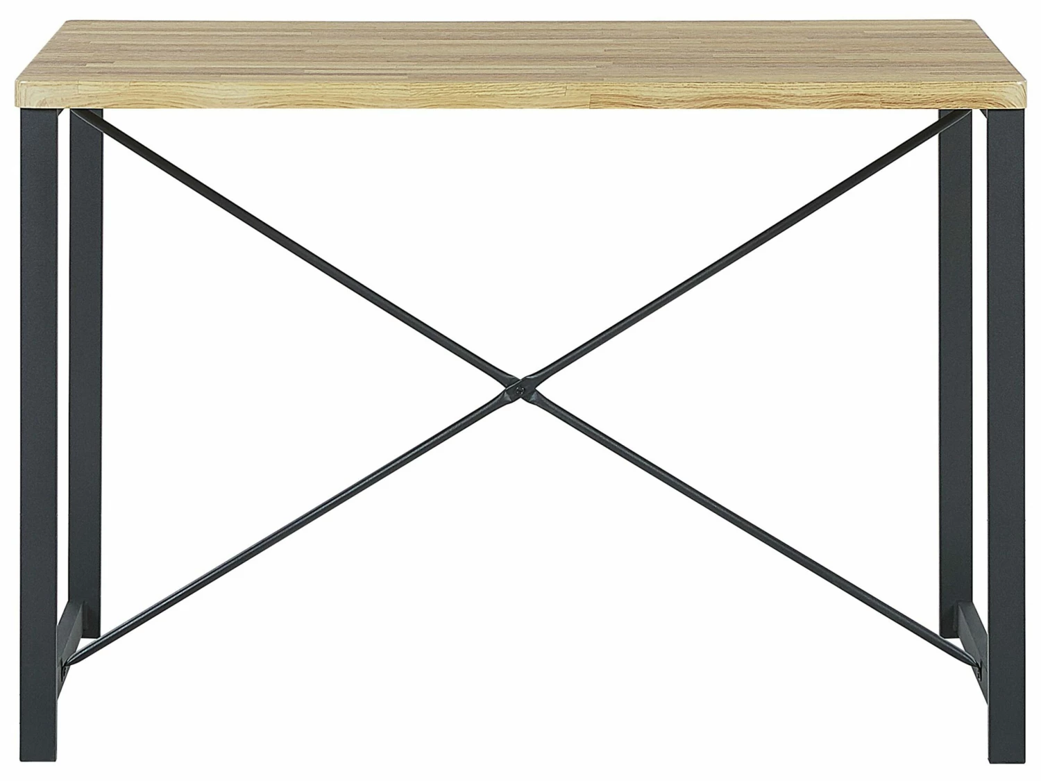 Essgruppe Heller Holzfarbton / Schwarz 4-Sitzer 110 X 70 Cm 2 Stühle Und Bank FLIXTON – Bild 4