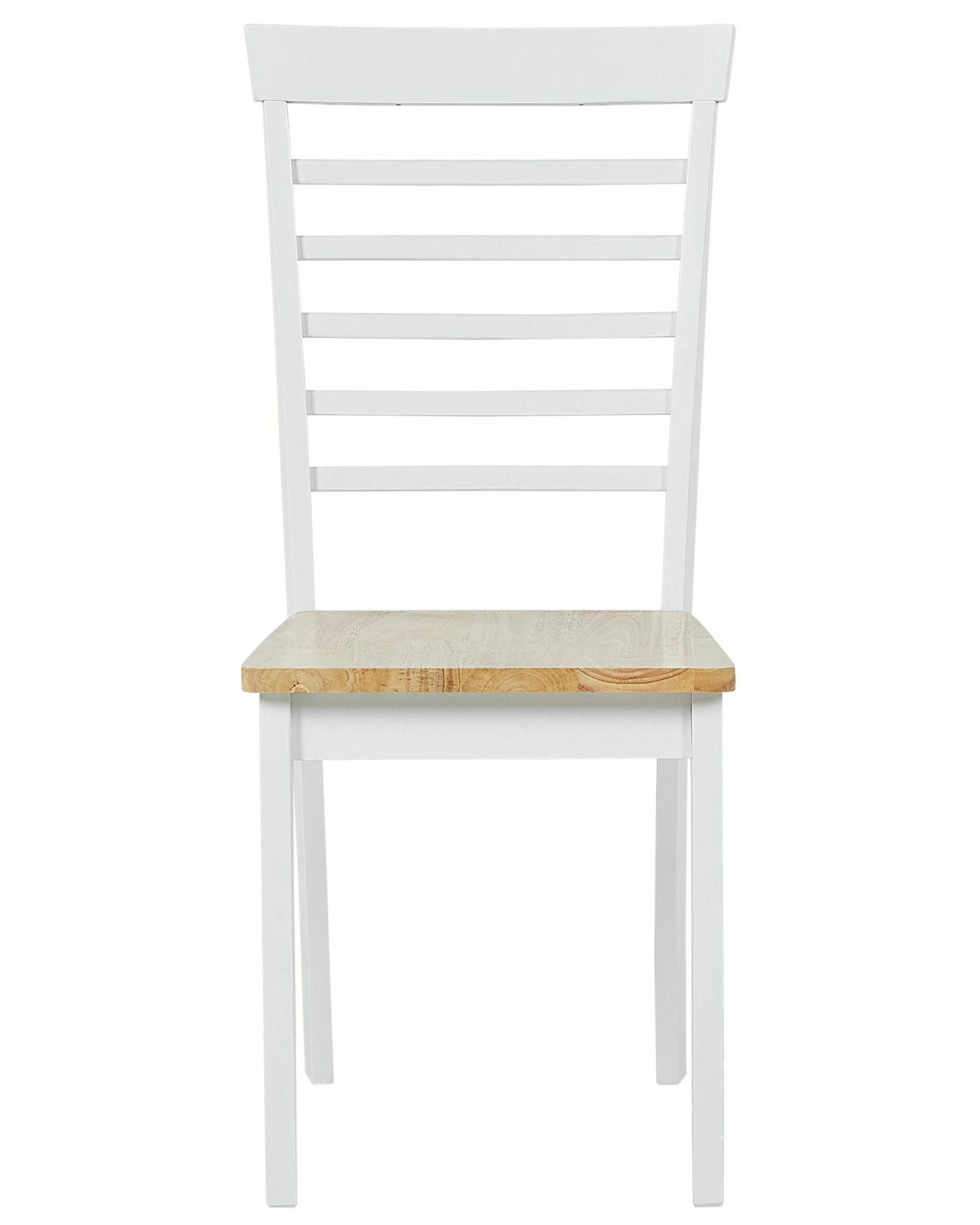 Esszimmerstuhl Gummibaumholz Hellbraun / Weiß 2er Set BATTERSBY – Bild 8