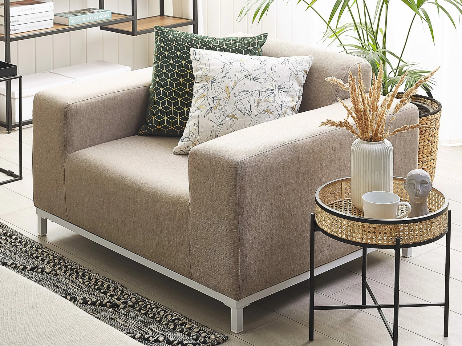 Gartensessel Beige / Weisses Gestell 2er Set ROVIGO – Bild 3