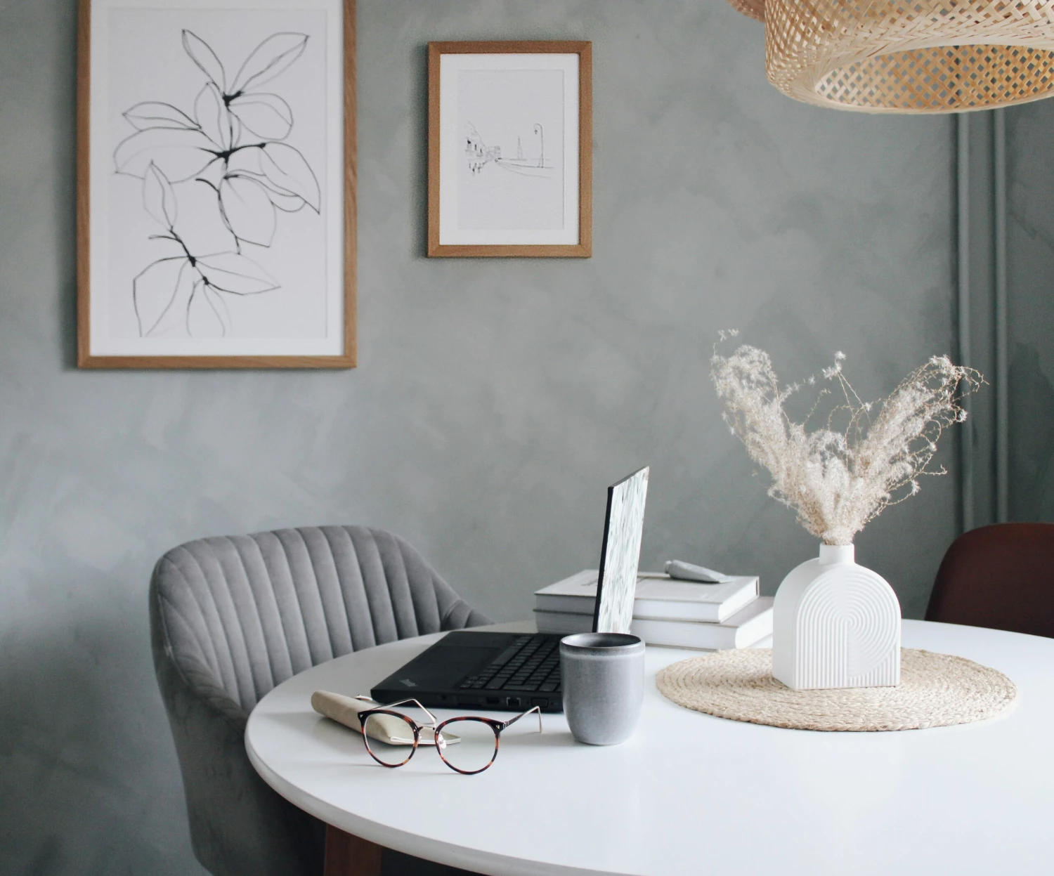 Arbeitshocker Mit Rollen Grau Samtstoff VENICE – Bild 3