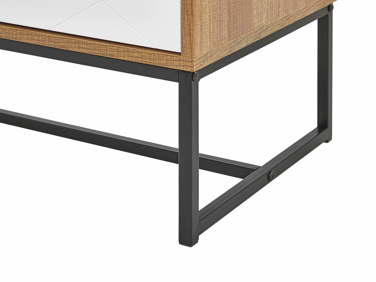 TV-Möbel Heller Holzfarbton / Weiß 150 X 40 X 55 Cm NUEVA – Bild 9