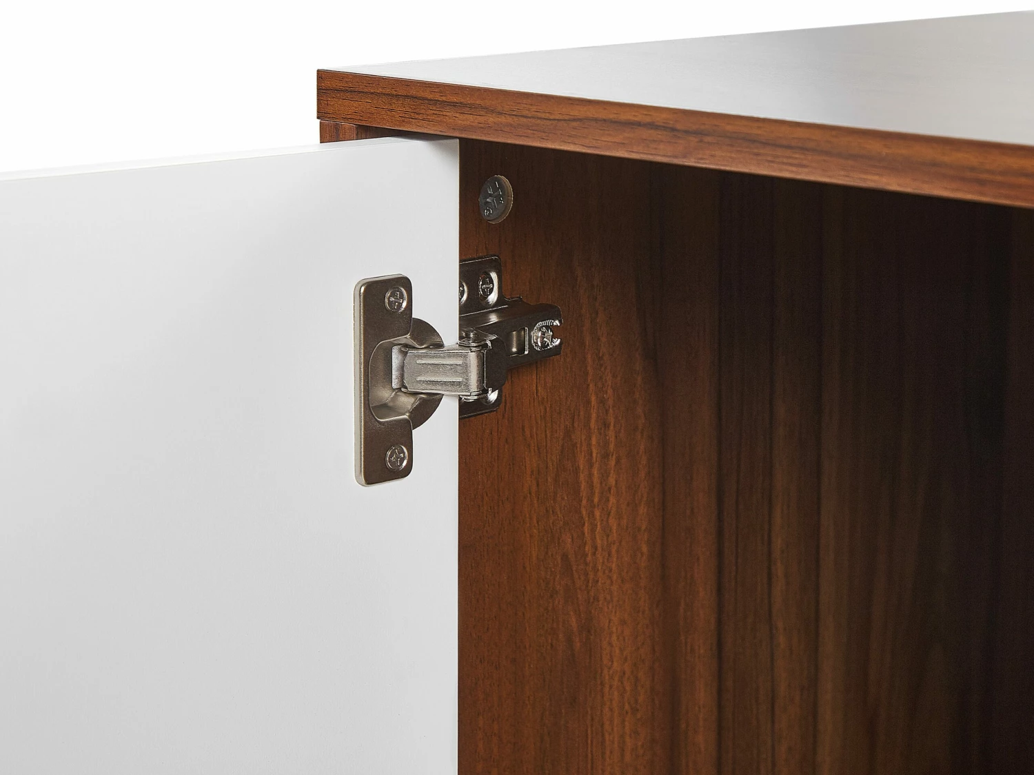 TV-Möbel Dunkler Holzfarbton / Weiß 150 X 40 X 55 Cm NUEVA – Bild 8