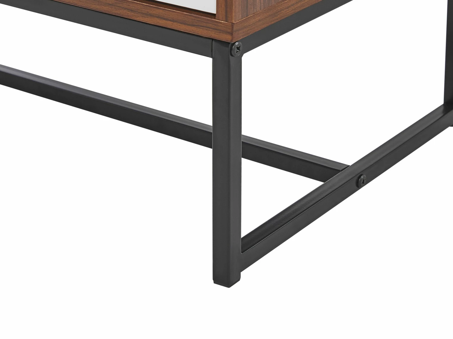 TV-Möbel Dunkler Holzfarbton / Weiß 150 X 40 X 55 Cm NUEVA – Bild 9