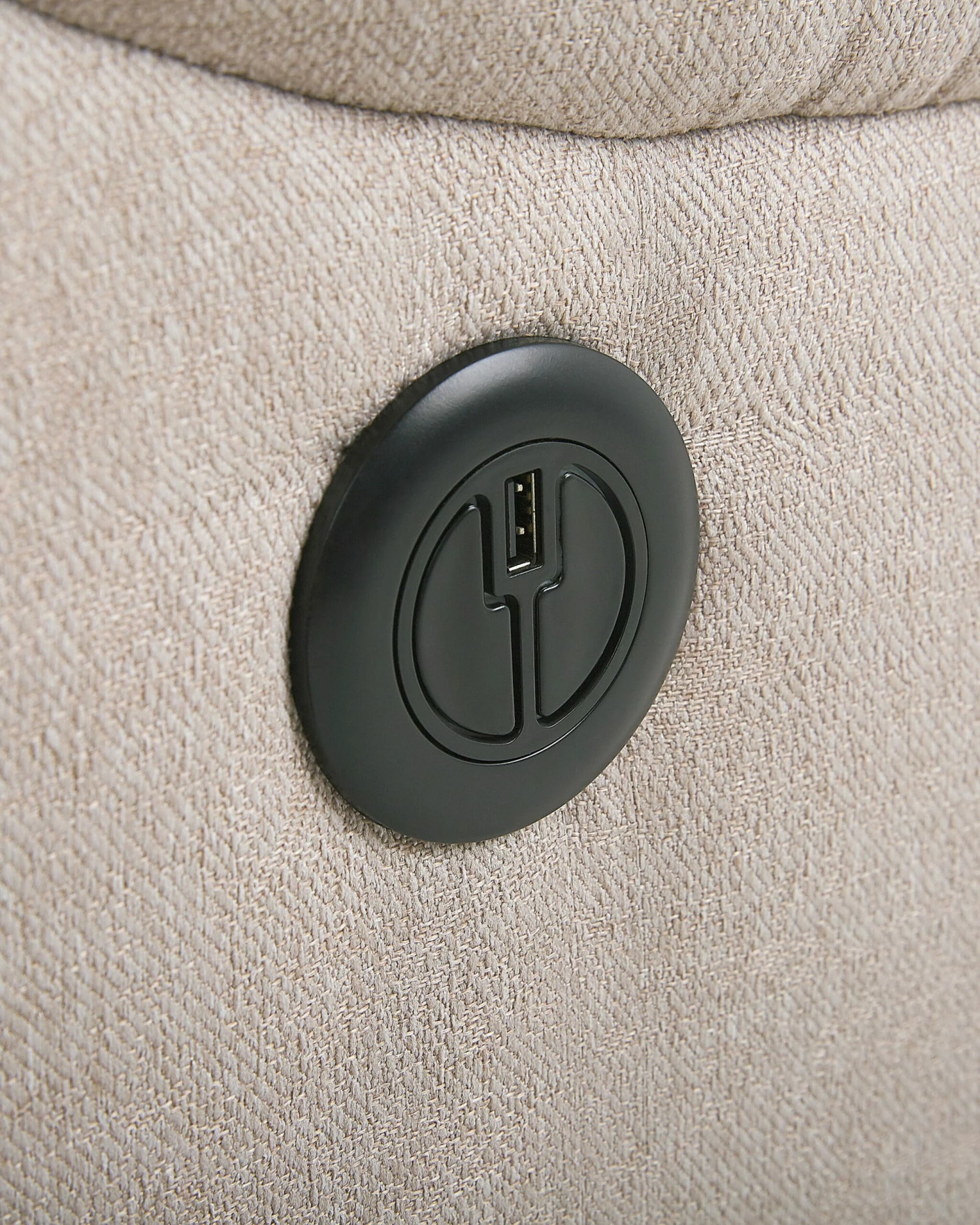 Sessel Polsterbezug Beige LED-Beleuchtung USB-Port Verstellbar SOMERO – Bild 10