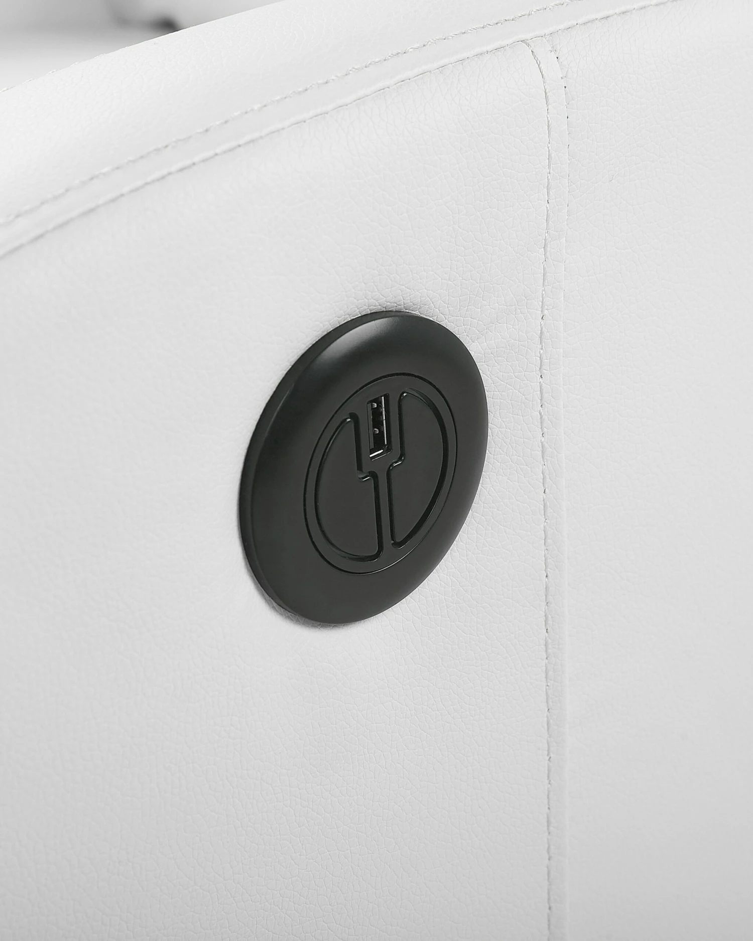 Sessel Kunstleder Weiß LED-Beleuchtung USB-Port Verstellbar VIRRAT – Bild 10