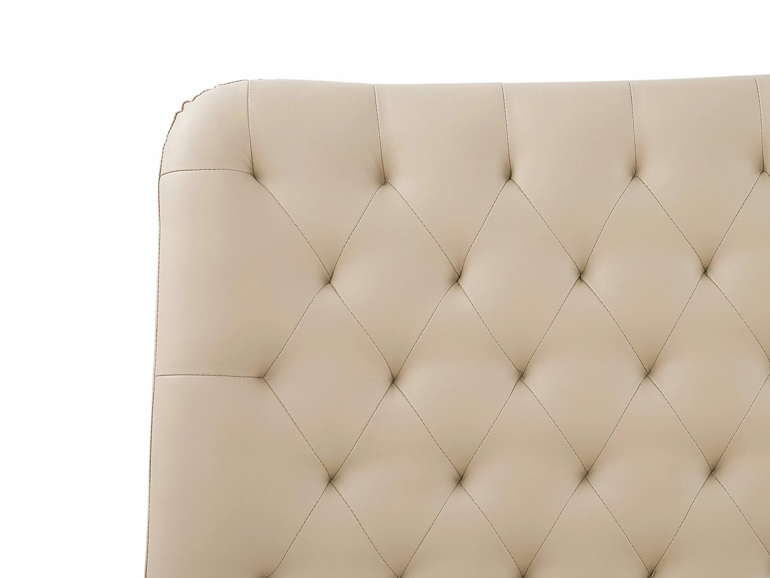 Bett Kunstleder Beige Verschiedene Größen ESSONNE – Bild 6