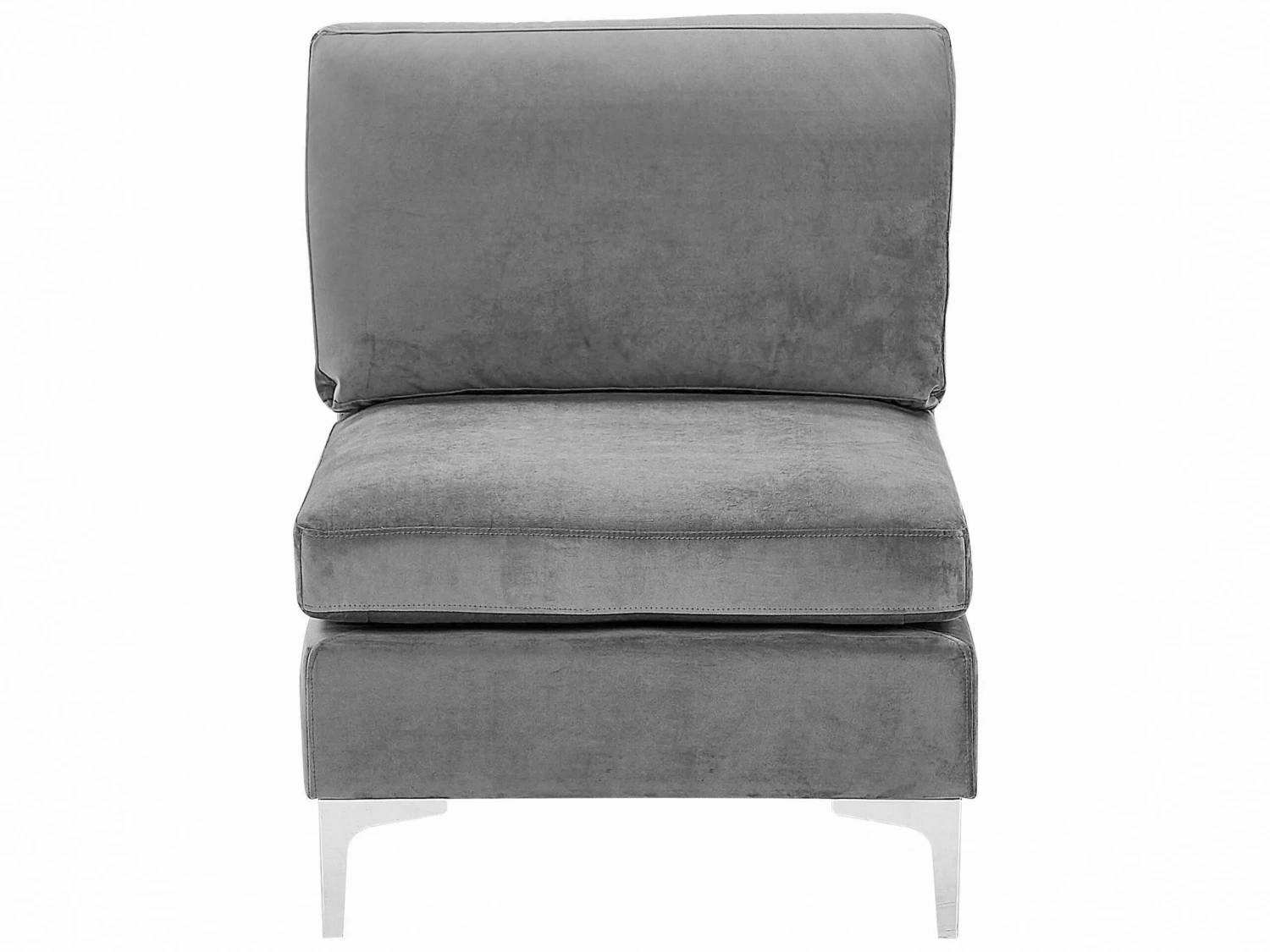 Mittelstück Samtstoff Grau Mit Metallbeinen EVJA – Bild 5