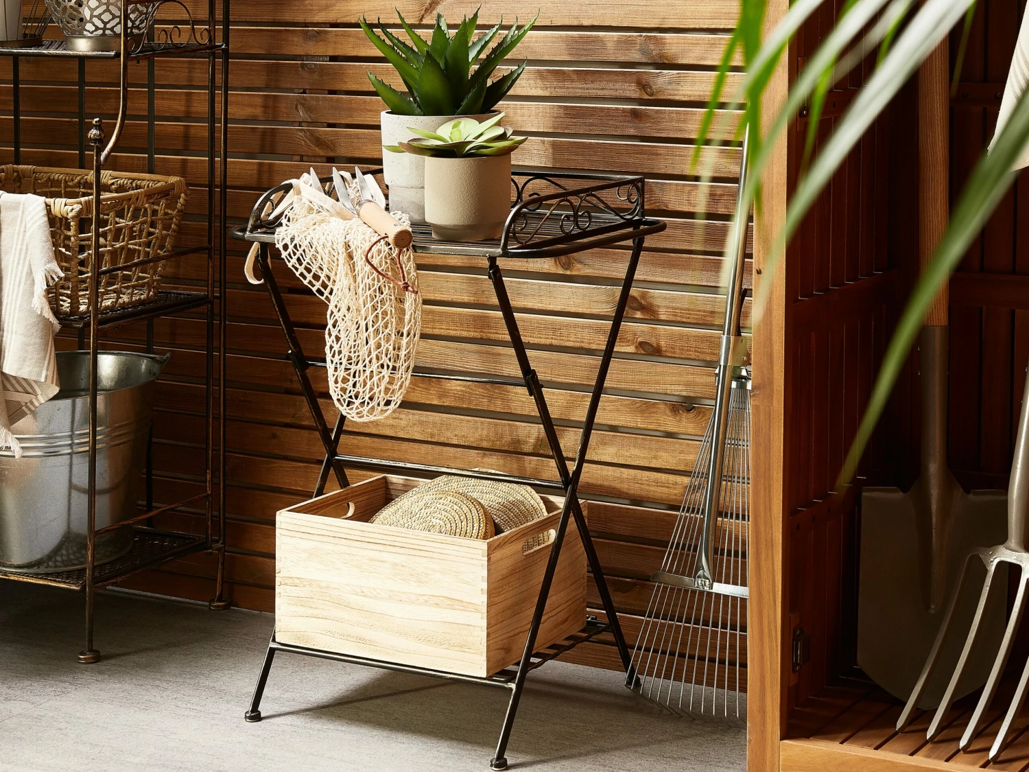 Beistelltisch Antik Optik Schwarz Rechteckig 35 X 40 Cm ANCUD – Bild 2