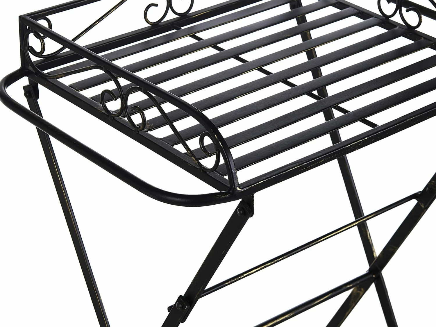 Beistelltisch Antik Optik Schwarz Rechteckig 35 X 40 Cm ANCUD – Bild 6