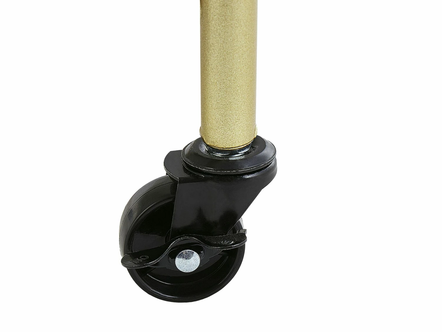 Servierwagen Metall Weiß / Gold Terrazzo Effekt 2 Etagen Rund SHAFTER – Bild 4