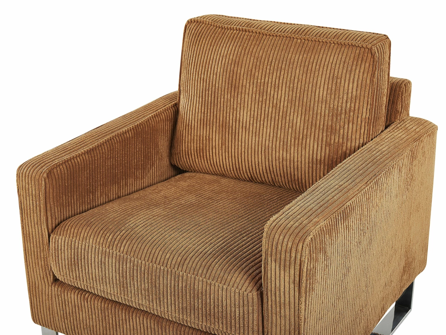 Sessel Cord Hellbraun Mit Metallbeinen VIND – Bild 6