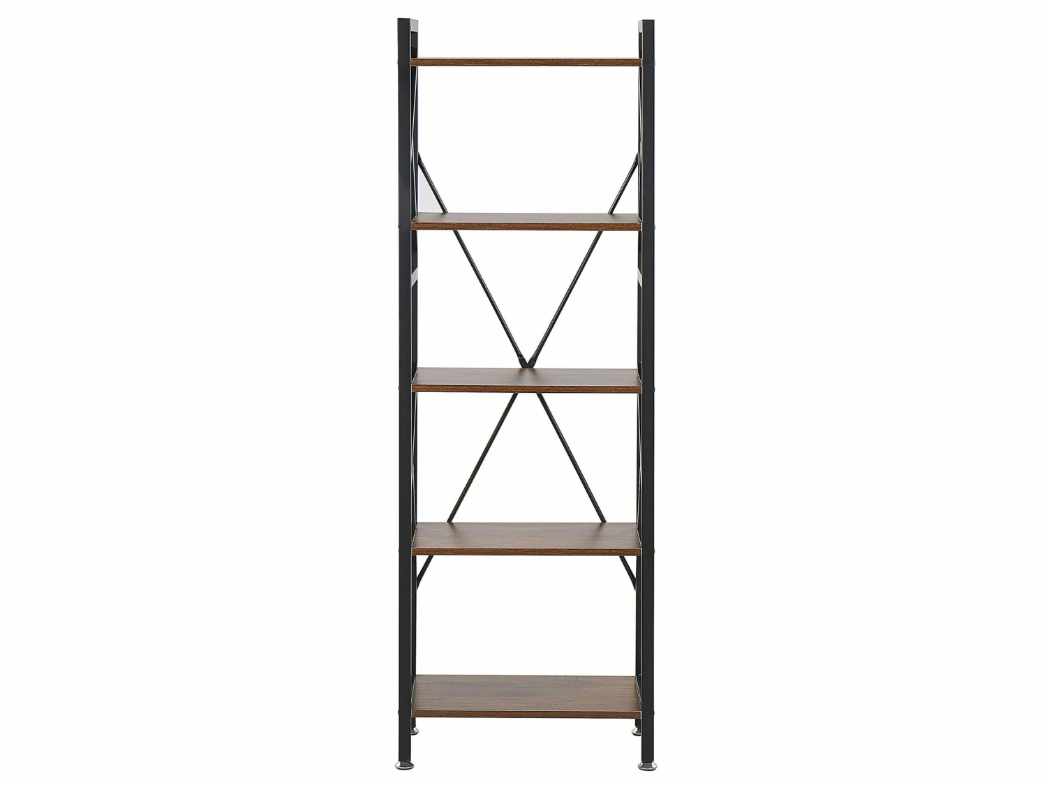 Regal Schwarz / Dunkler Holzfarbton 5 Fächer DALE – Bild 3