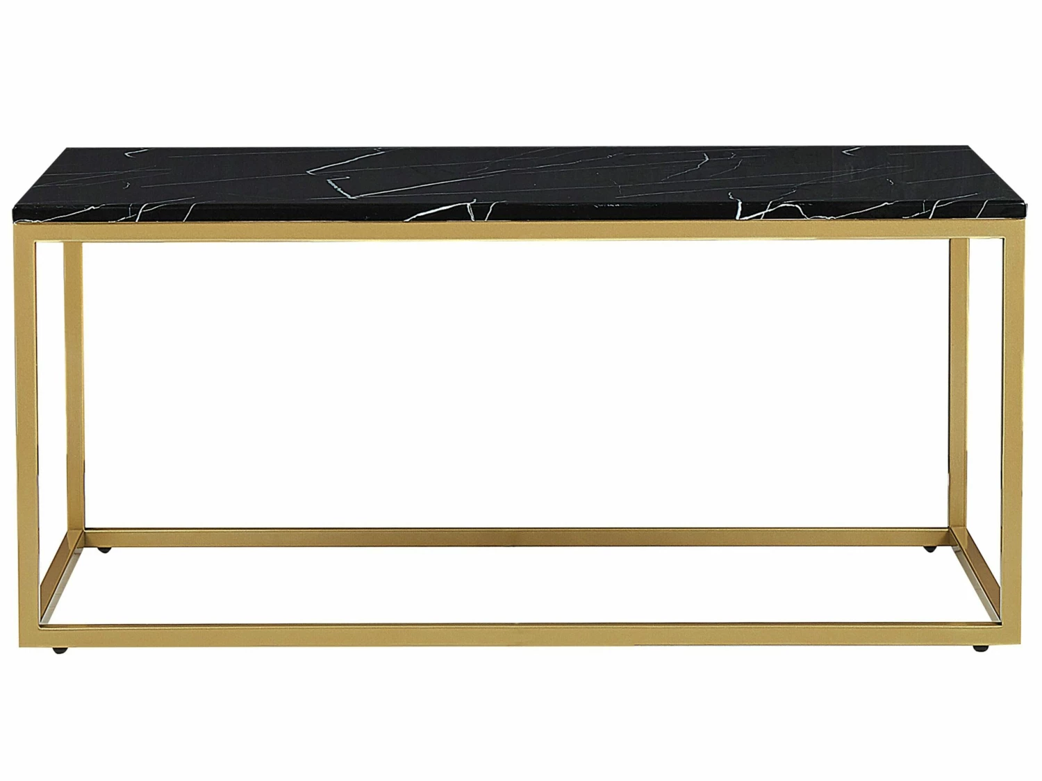 Couchtisch Schwarz / Gold Marmor Optik Rechteckig 60 X 100 Cm DELANO – Bild 3