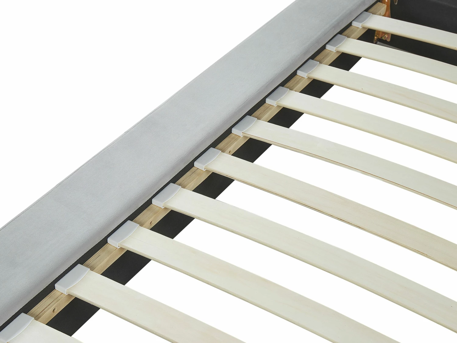 Bett Samtstoff Grau Lattenrost 180 X 200 Cm CAVAILLON – Bild 8