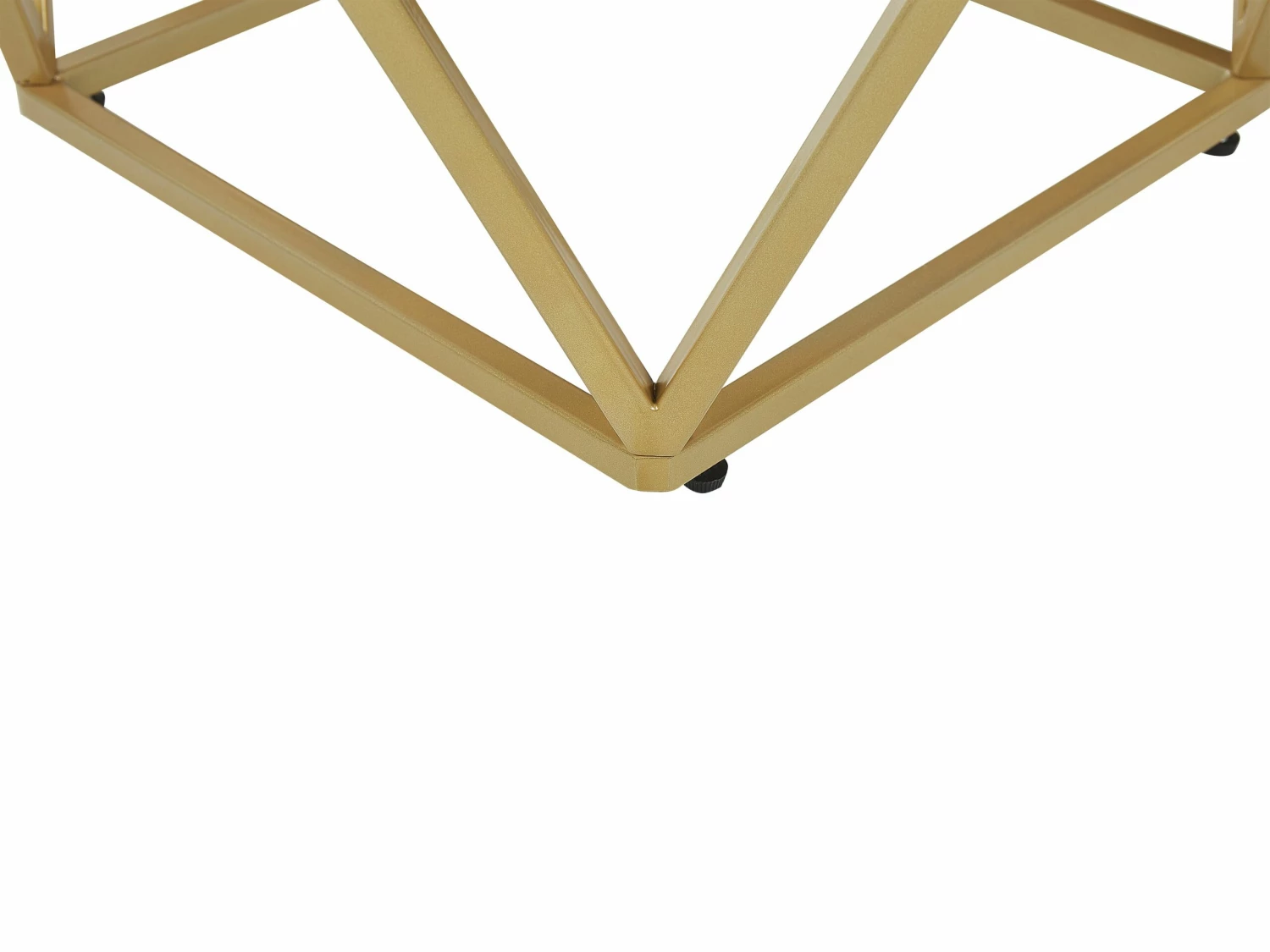 Beistelltisch Beige / Gold Marmor Optik Quadratisch 50 X 50 Cm MALIBU – Bild 6