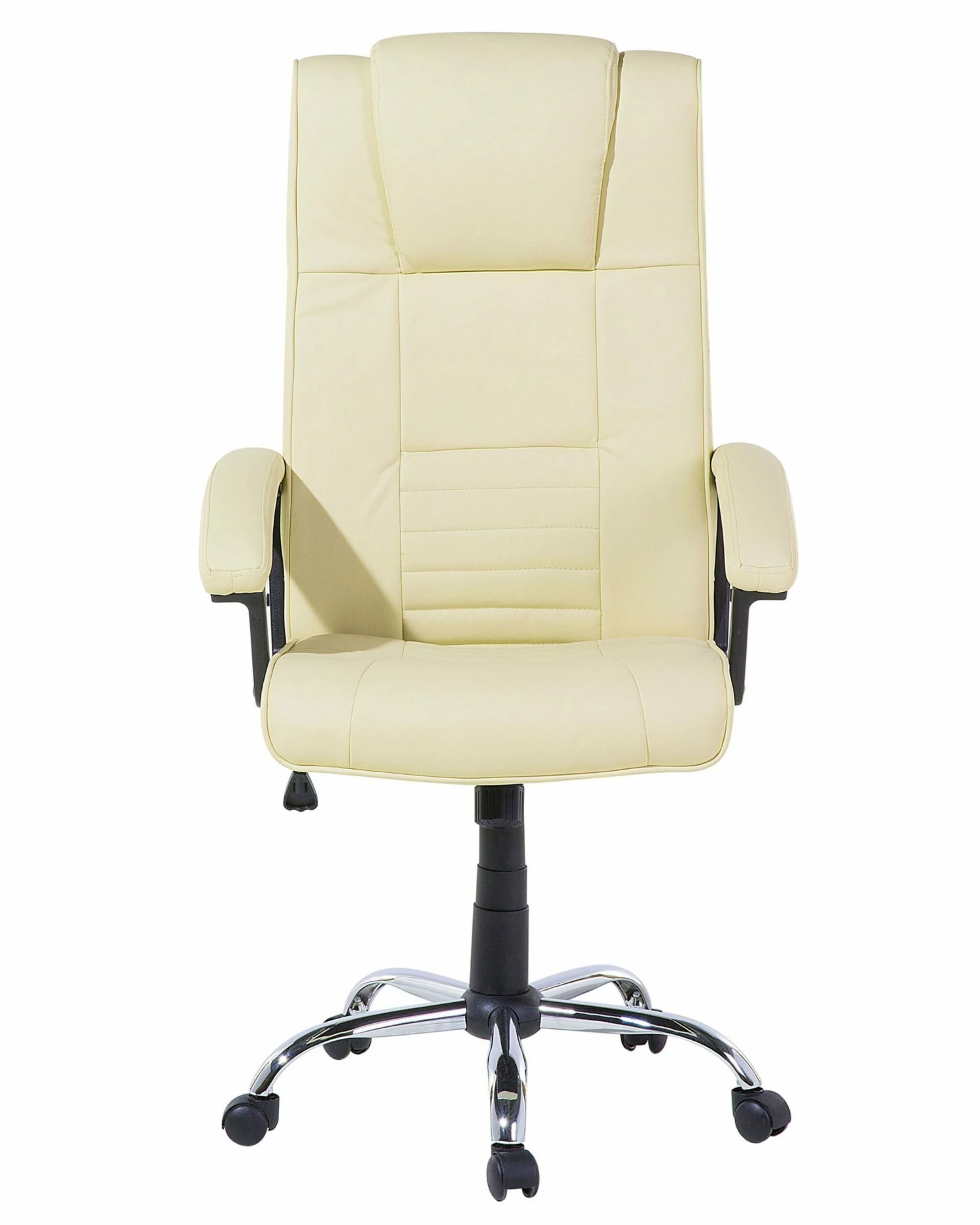 Bürostuhl Beige Kunstleder Massagefunktion Heizfunktion COMFORT II – Bild 4