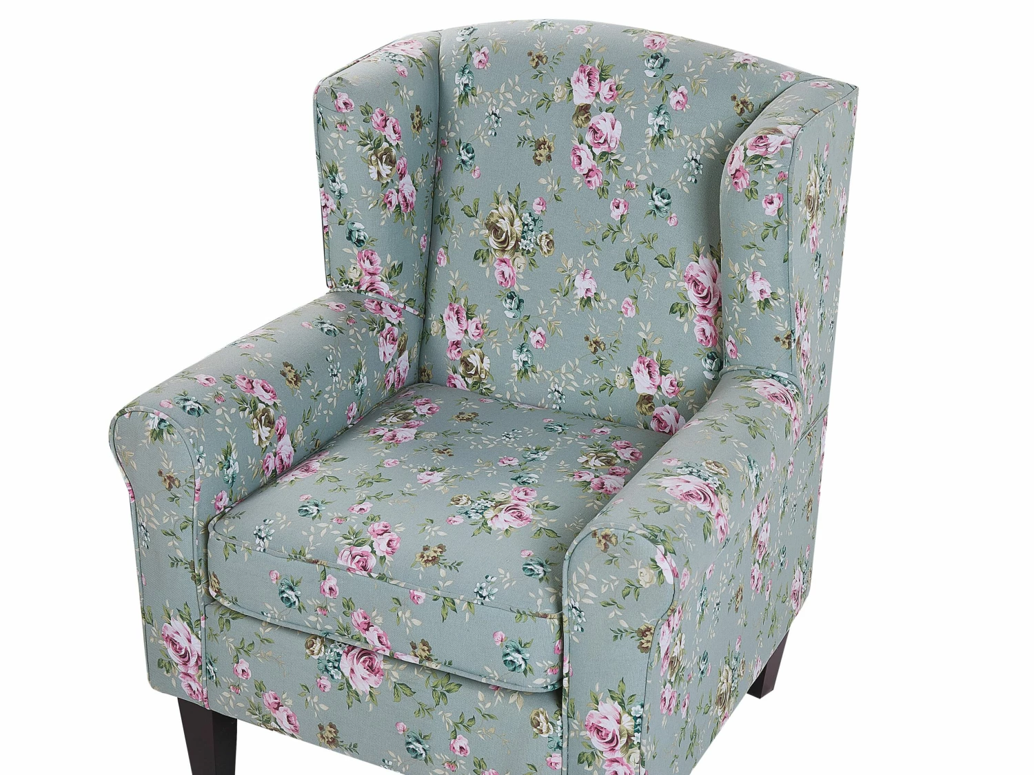 Sessel Polsterbezug Grün Blumenmuster Plus Hocker HAMAR – Bild 6