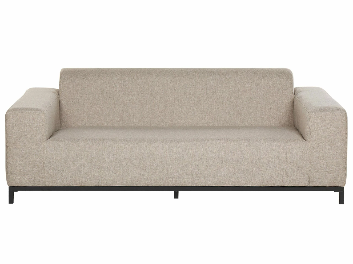 Gartensofa 3-Sitzer Beige / Schwarzes Gestell ROVIGO