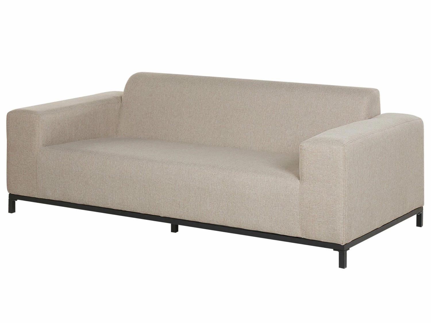 Gartensofa 3-Sitzer Beige / Schwarzes Gestell ROVIGO – Bild 4