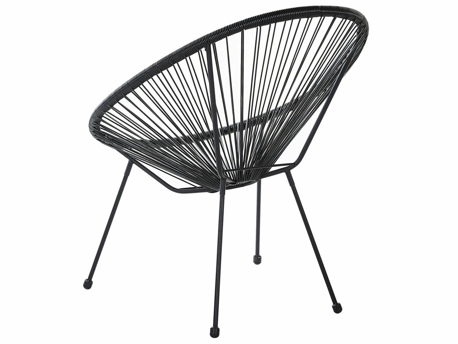 Rattanstuhl Kunststoff Schwarz ø 70 Cm ACAPULCO II – Bild 9