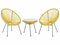 Balkonset Rattan Gelb ACAPULCO II