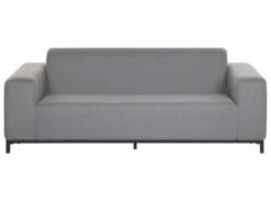 Gartensofa 3-Sitzer Grau / Schwarzes Gestell ROVIGO