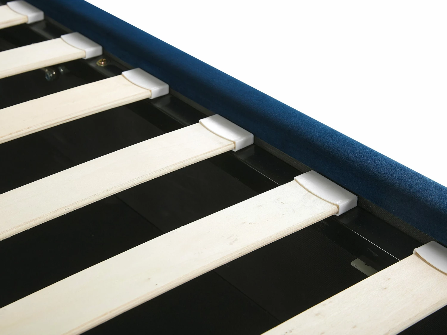 Polsterbett Samtstoff Blau Mit Bettkasten Hochklappbar Verschiedene Größen SEZANNE – Bild 9