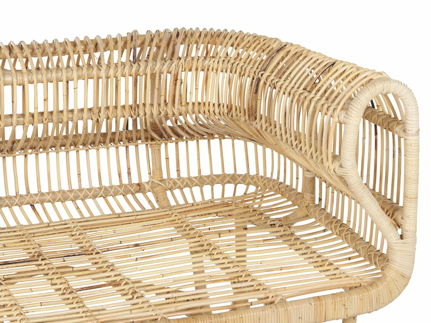 Gartensofa Rattan Natürlich 2-Sitzer Auflagen Helles Beige DOLCEDO – Bild 7