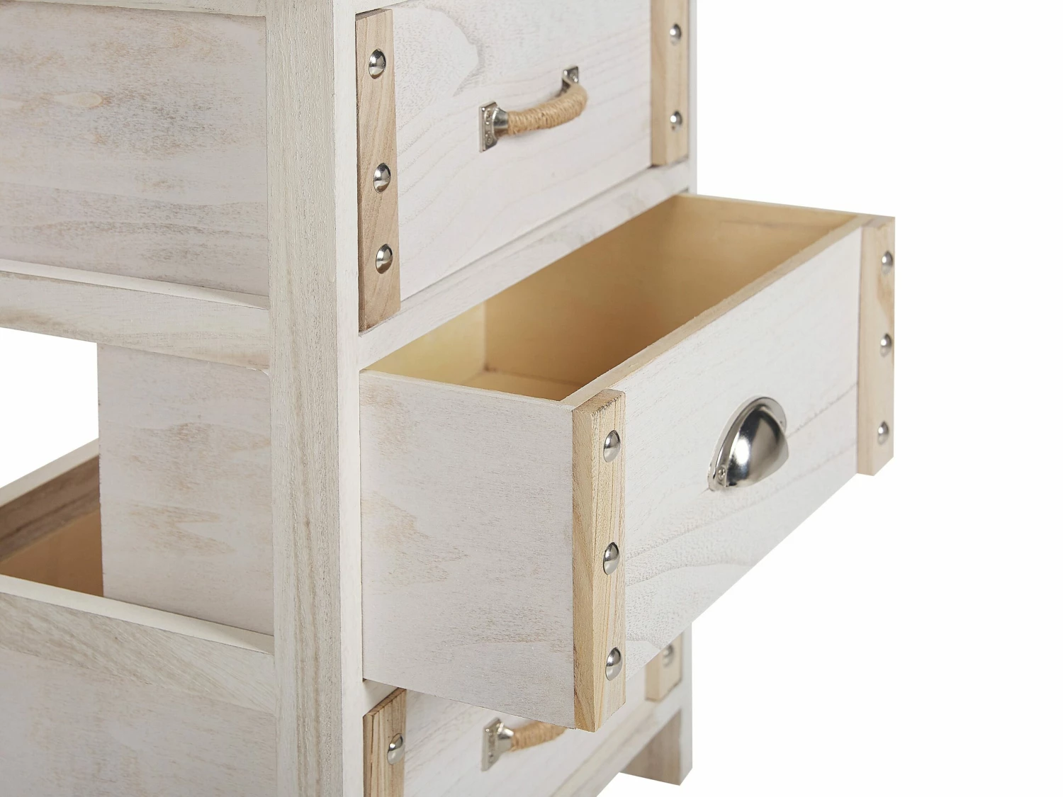 Kommode Beige / Heller Holzfarbton 4 Schubladen LOBIS – Bild 7
