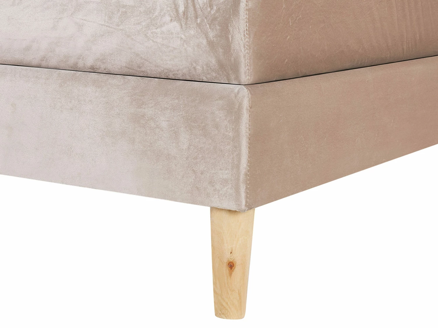 Boxspringbett Samtstoff Beige Verschiedene Größen MARQUISE – Bild 7