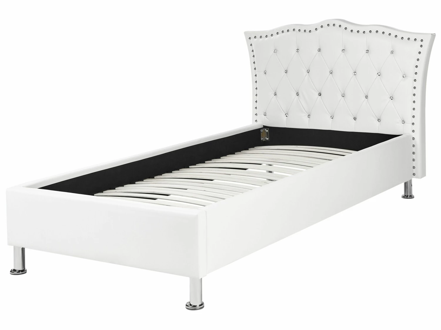 Bett Kunstleder Weiß Lattenrost 90 X 200 Cm METZ – Bild 5