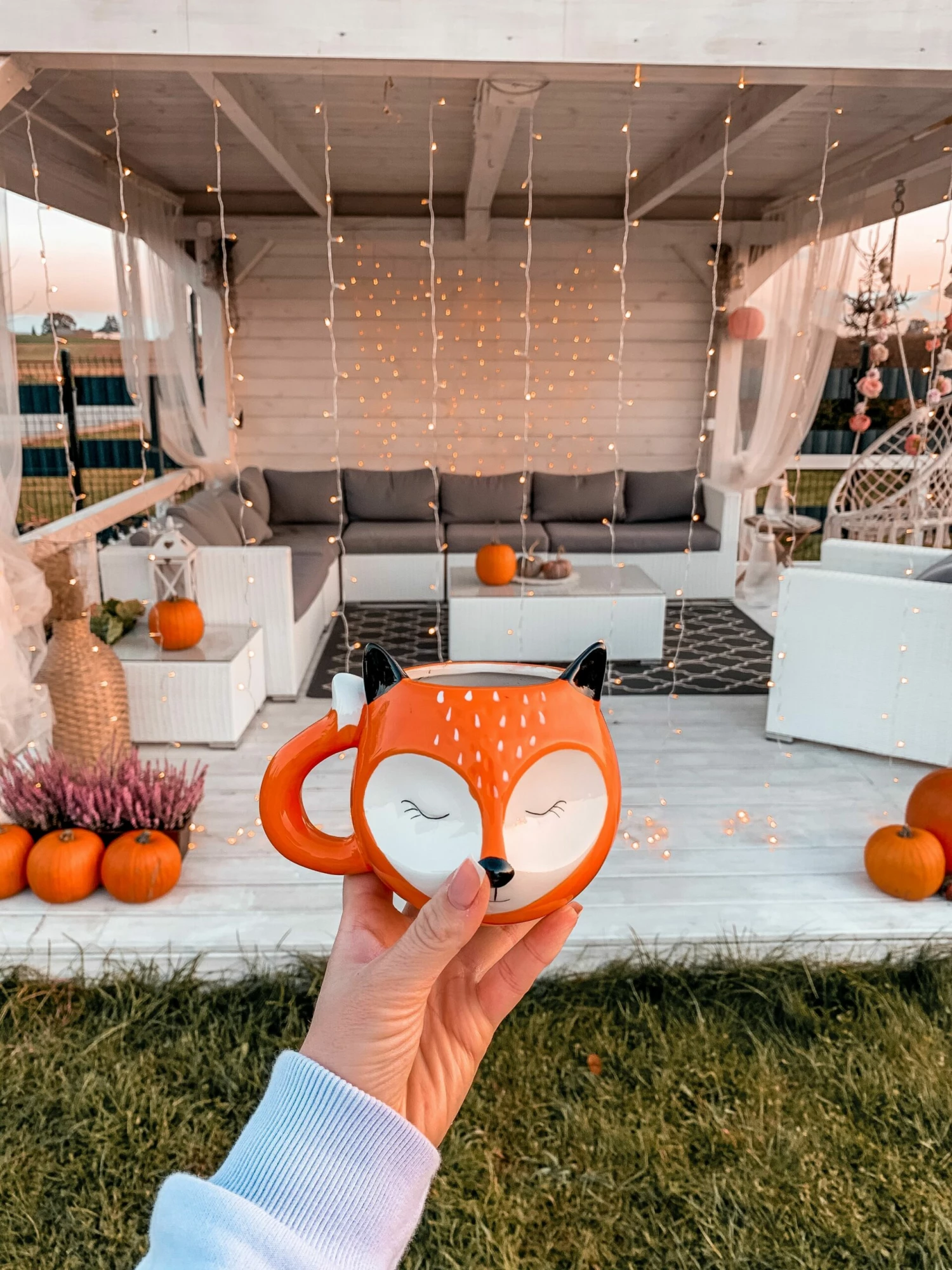 Lounge Set Rattan Weiß 8-Sitzer Auflagen Grau XXL – Bild 5