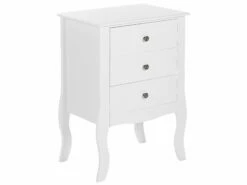 Nachttisch Weiß 3 Schubladen LANE