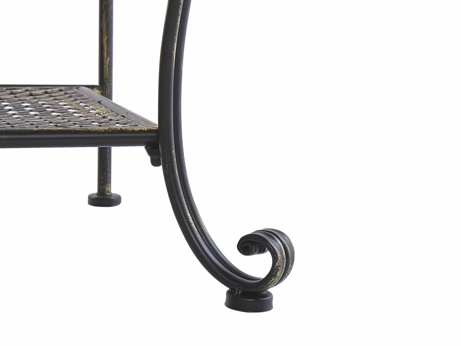 Gartenregal Schwarz Metall 4 Ablageflächen Klappbar PAVONA – Bild 9