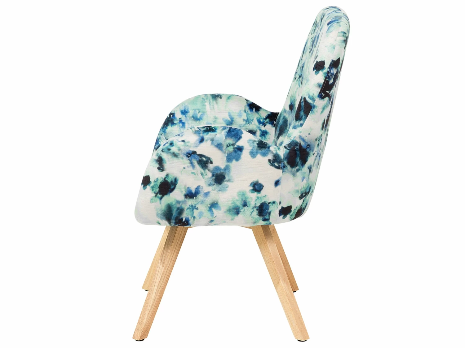 Sessel Polsterbezug Blau Geblümt BJARN – Bild 4