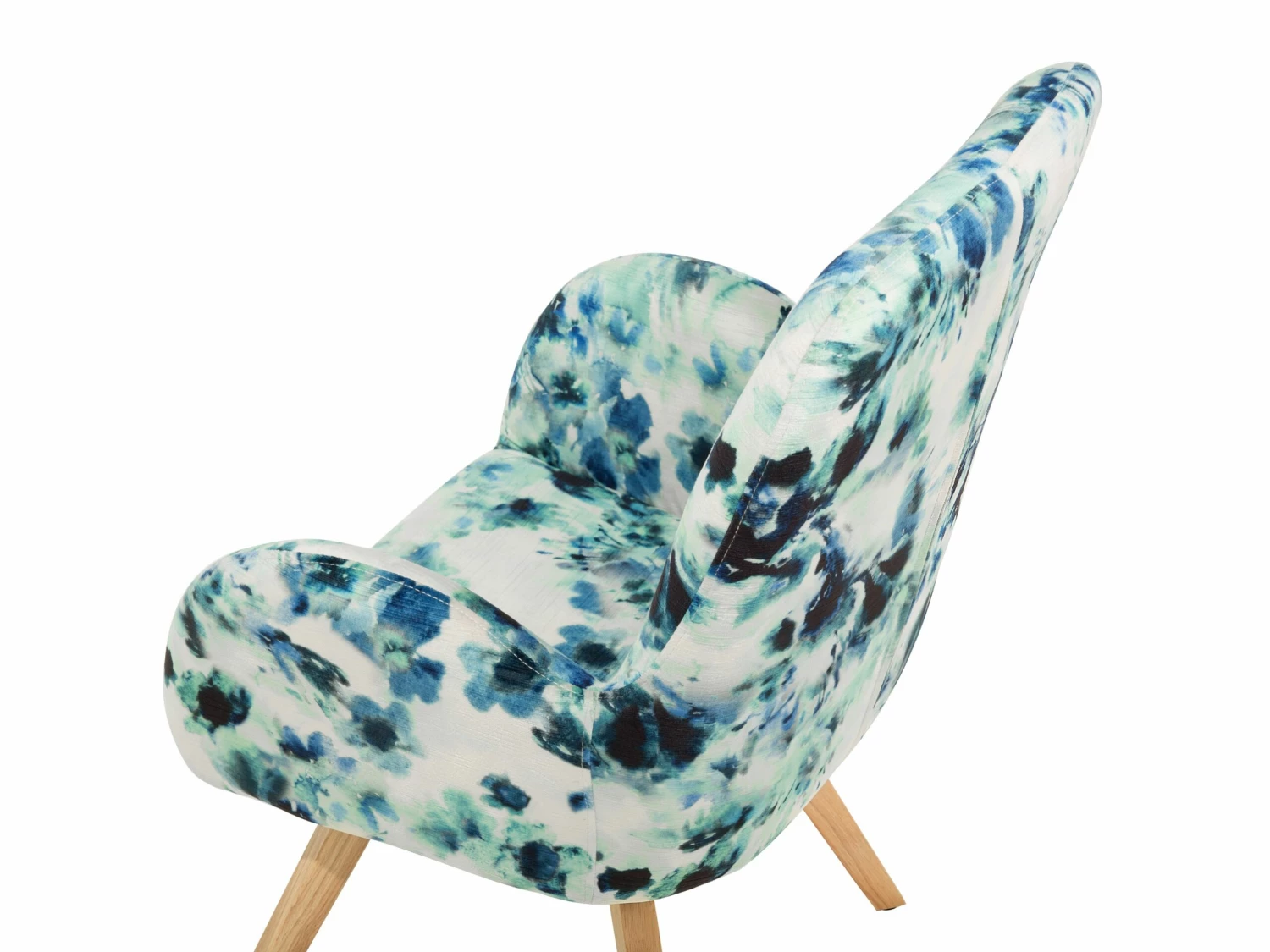 Sessel Polsterbezug Blau Geblümt BJARN – Bild 6