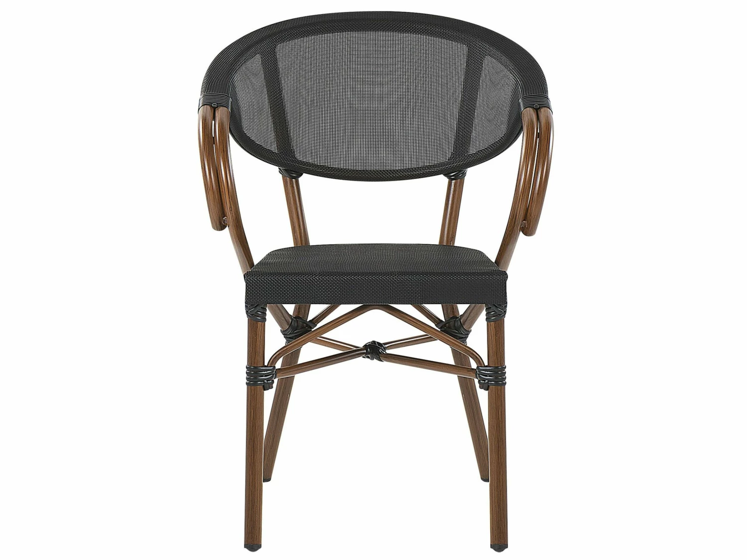 Gartenmöbel Set Aluminium Schwarz 4-Sitzer Stühle Schwarz CASPRI – Bild 9