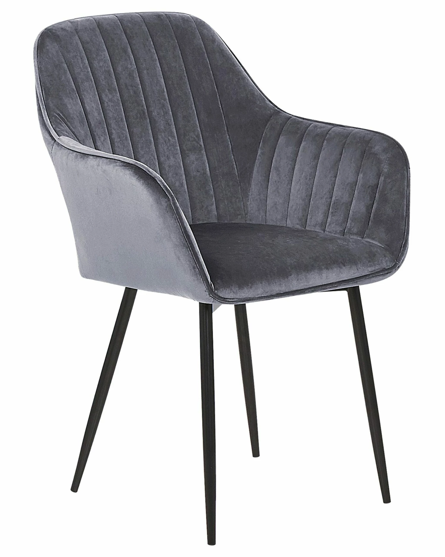 Esszimmerstuhl Samtstoff Grau 2er Set WELLSTON – Bild 3