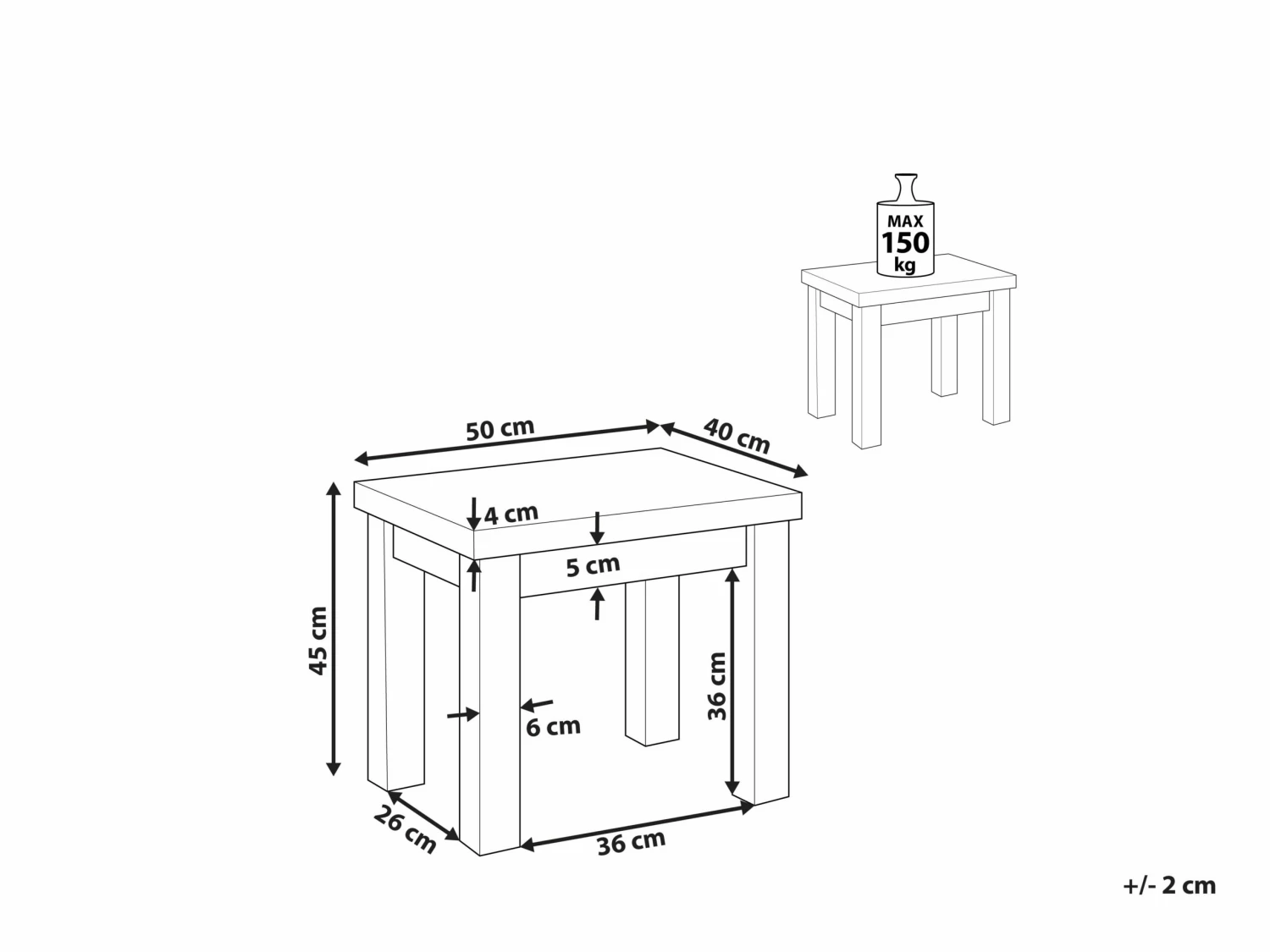 Gartenstuhl Beton / Akazienholz Grau / Heller Holzfarbton OSTUNI – Bild 8