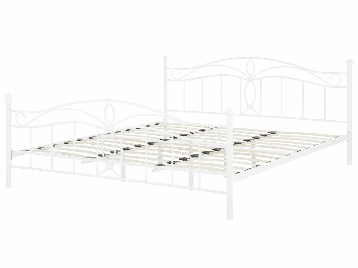 Metallbett Weiß Mit Lattenrost Verschiedene Größen ANTLIA – Bild 3