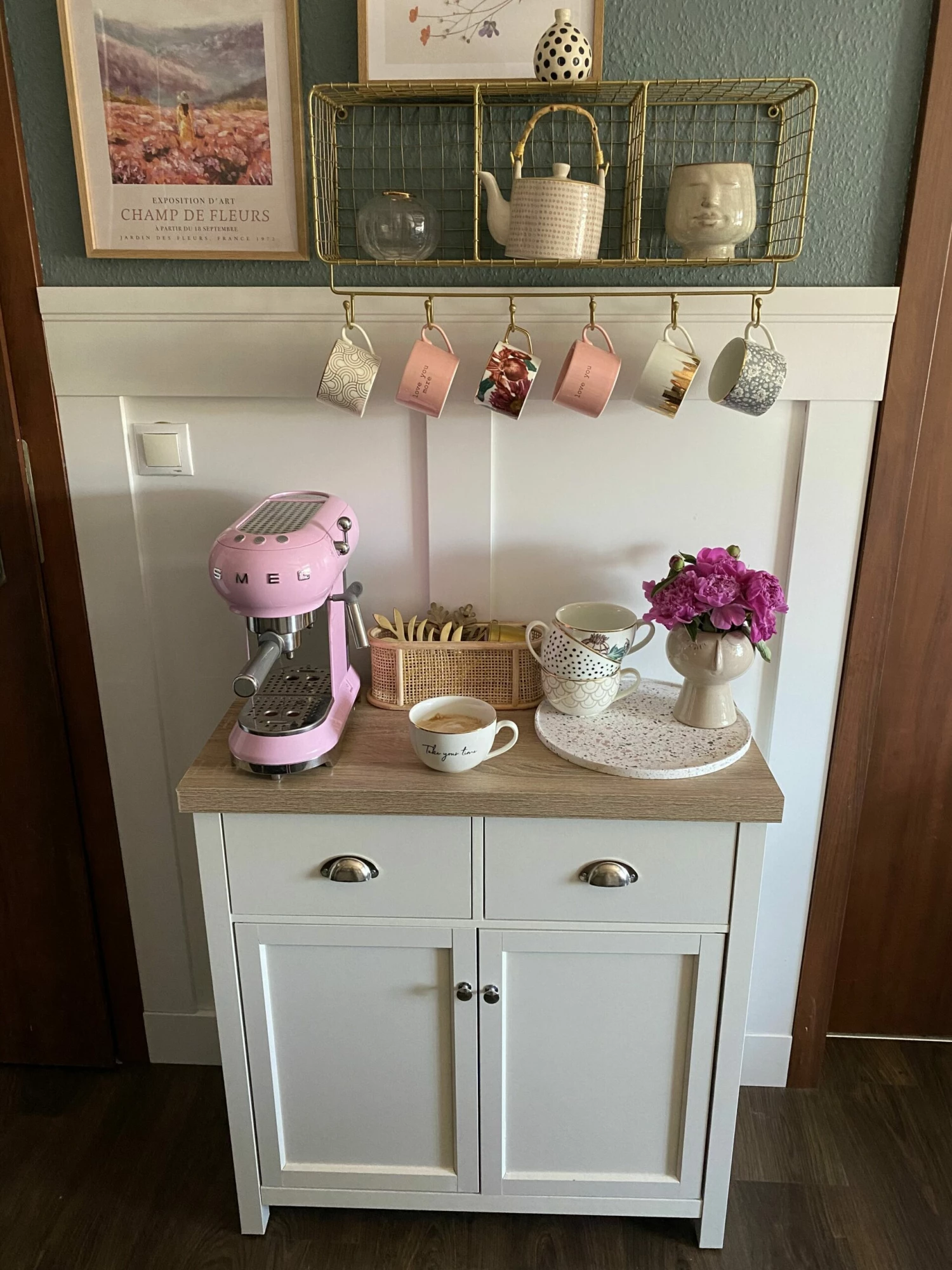 Sideboard Beige / Heller Holzfarbton 2 Schubladen Schrank CLIO – Bild 4