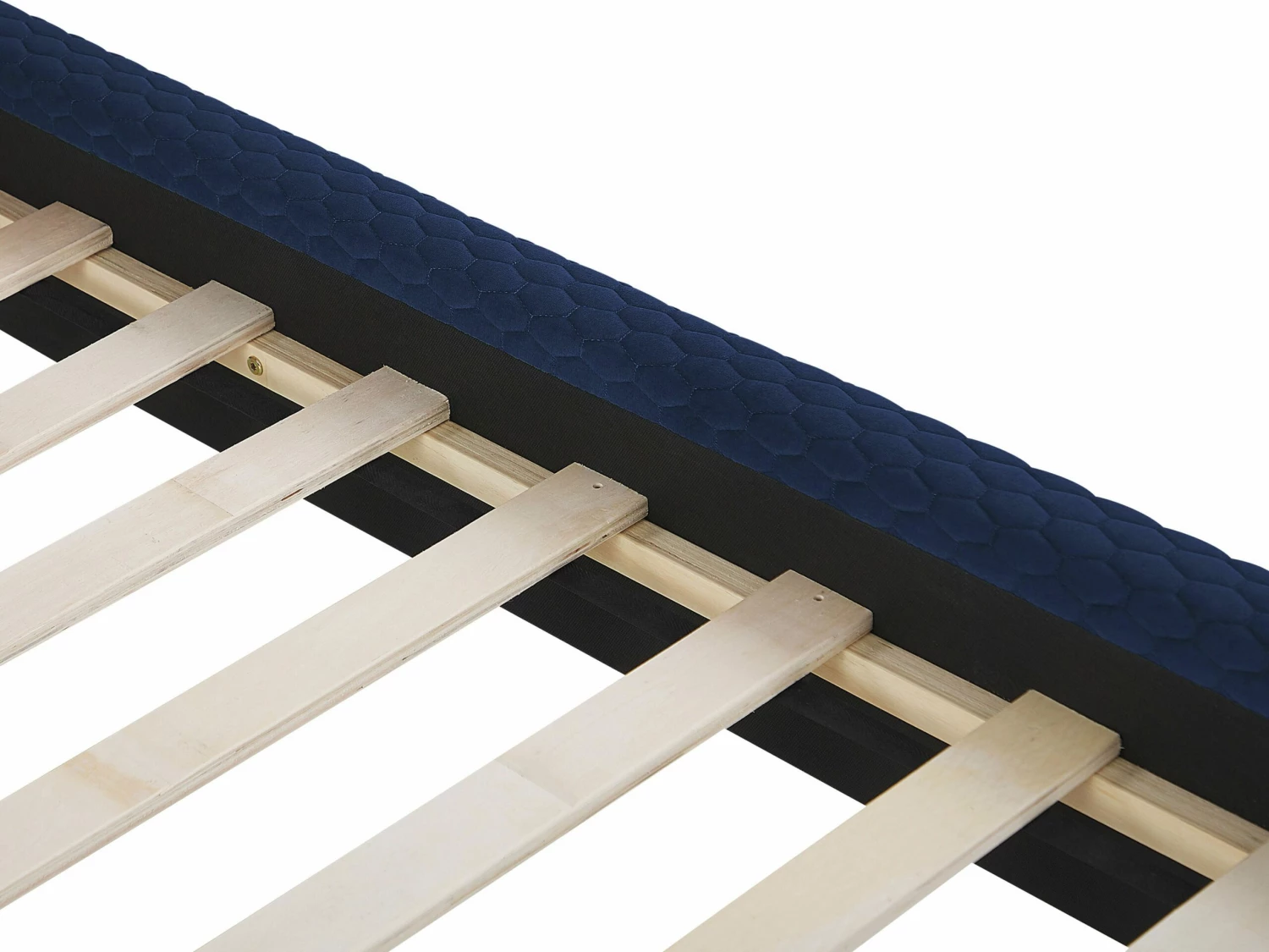 Polsterbett Samtstoff Blau Lattenrost Verschiedene Größen BAYONNE – Bild 7