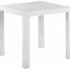 Gartentisch Rattanoptik Weiß 80 X 80 Cm FOSSANO