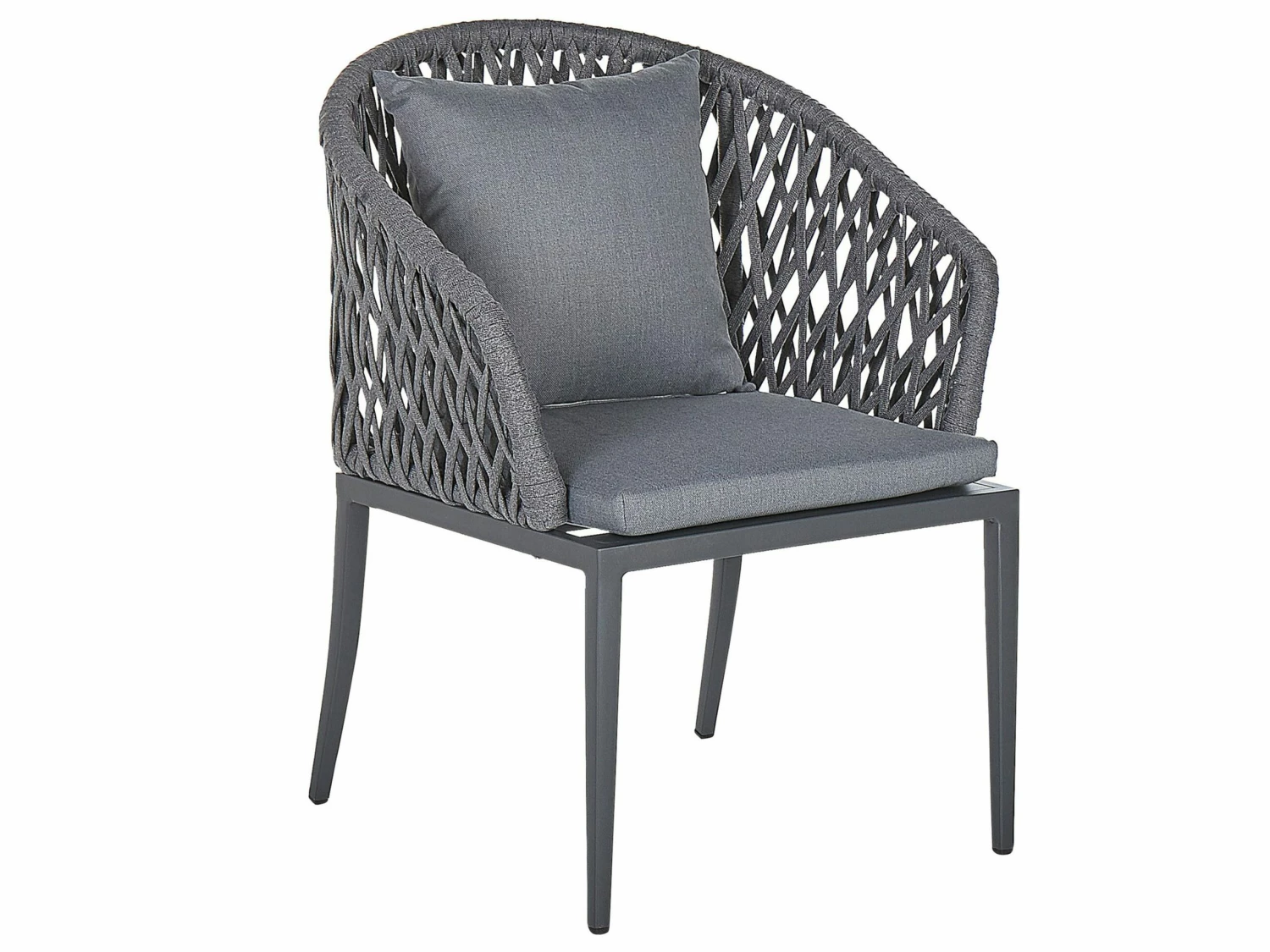 Gartenmöbel Set Aluminium / Flechtseil Grau 4-Sitzer LIPARI – Bild 3