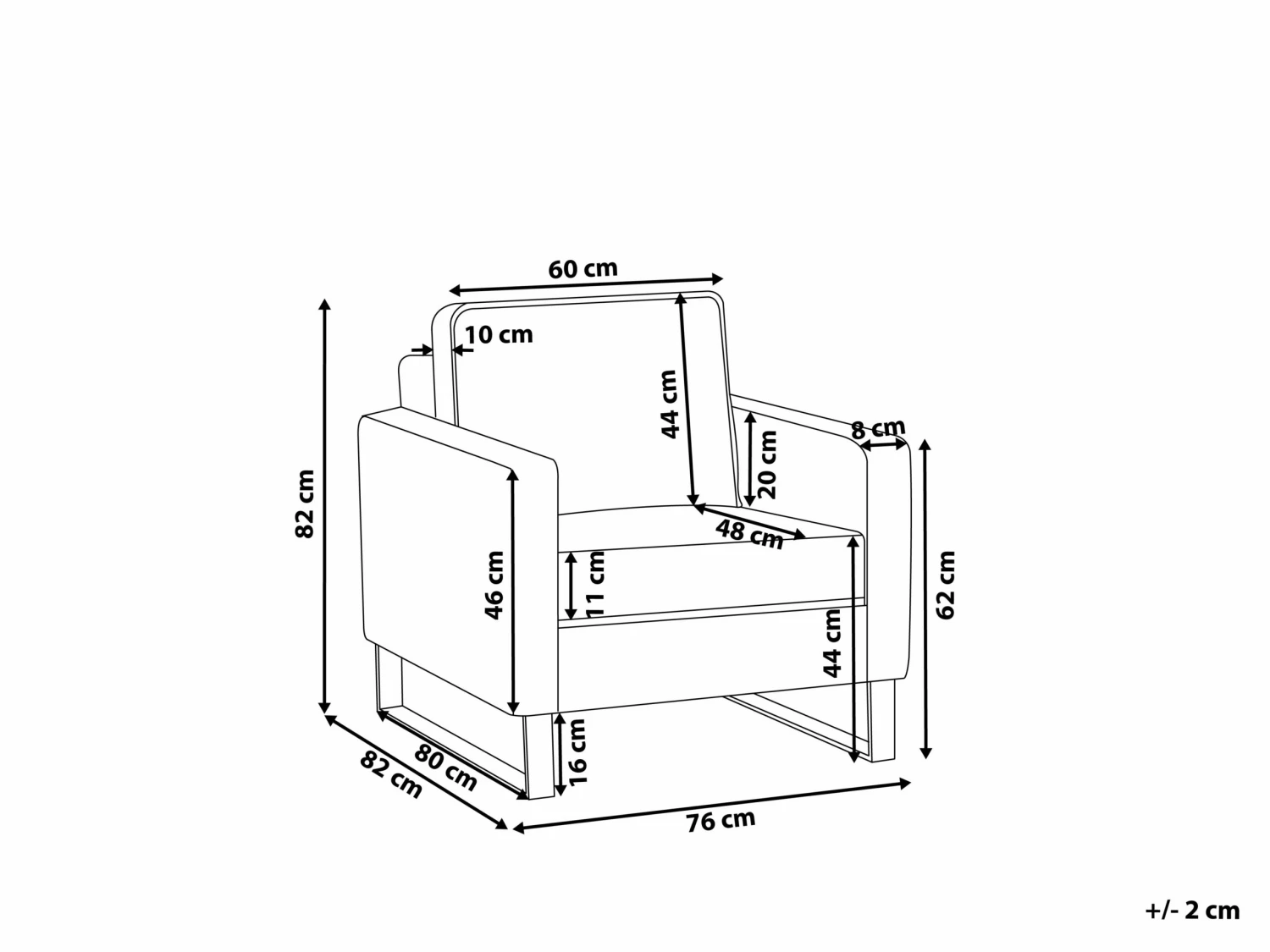 Sessel Lederoptik Goldbraun VIND – Bild 9