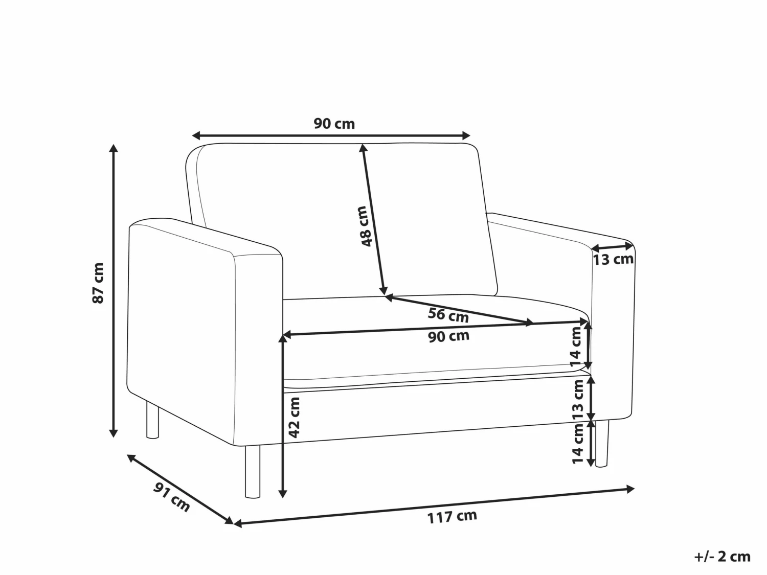 Sessel Lederoptik Goldbraun SAVALEN – Bild 10